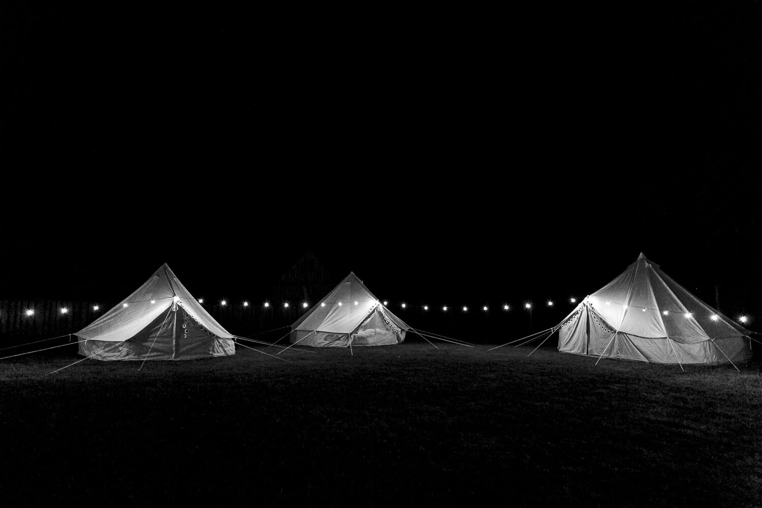 yurt-tents-at-night