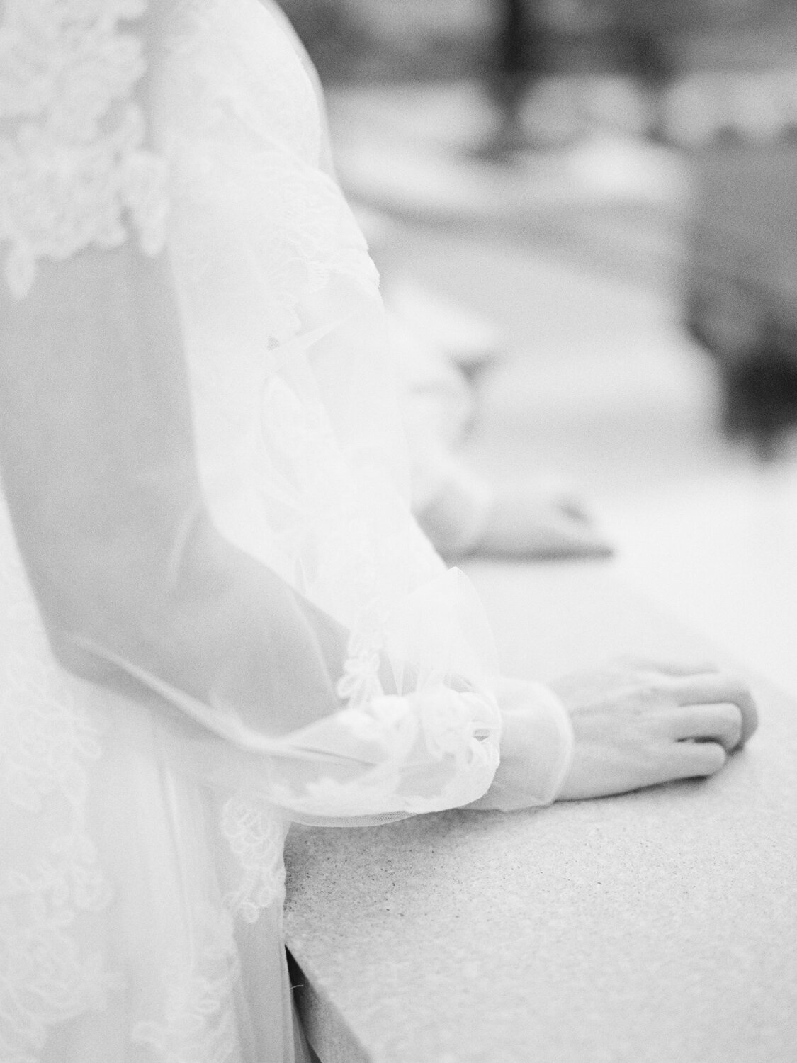 wedding dress sleeve detail