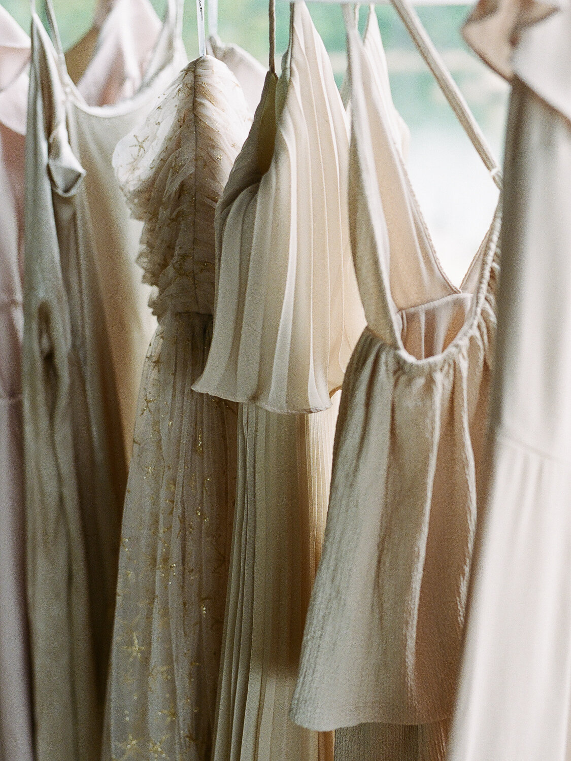 bridesmaid dresses close up